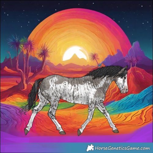 Horse Color:Grullo Sabino Splash  and Grullo Sabino Splash Frame 