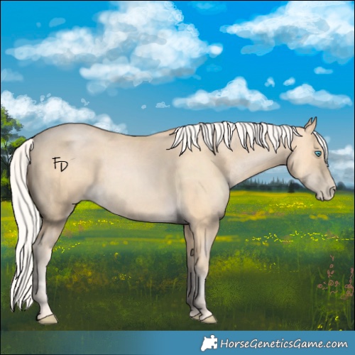 Horse Color:Silver Buckskin Pearl 