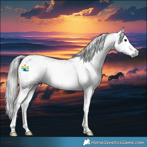 Horse Color:Gray Blue Roan Splash Leopard 