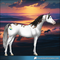 Horse Color:Gray Classic Champagne Splash Near Leopard 