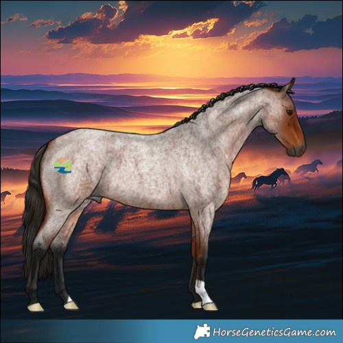 Horse Color:Gray Bay Roan