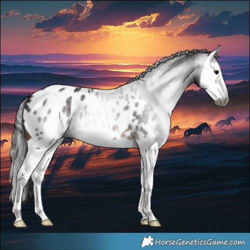 Horse Color:Gray Brown Splash Near Leopard 