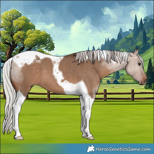 Horse Color:Silver Brown Dun Tobiano