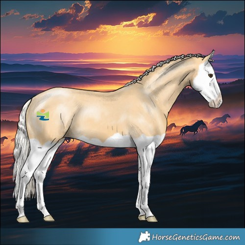Horse Color:Palomino Splash Varnish 