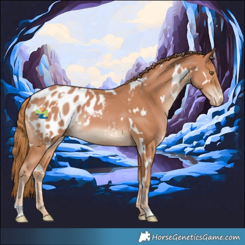Horse Color:White Spotted Chestnut Appaloosa 