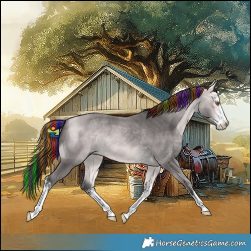 Horse Color:Platinum Painted White Spotted Buckskin 