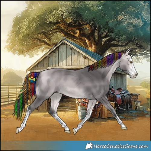 Horse Color:Platinum Painted White Spotted Buckskin 