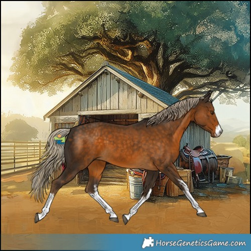 Horse Color:White Spotted Chocolate Palomino 