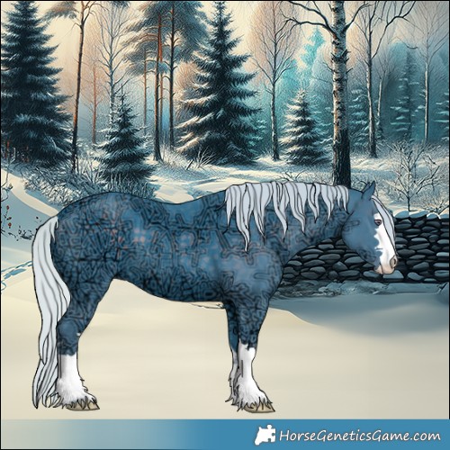 Horse Color:Watercolor Silver Black Chinchilla Ice 