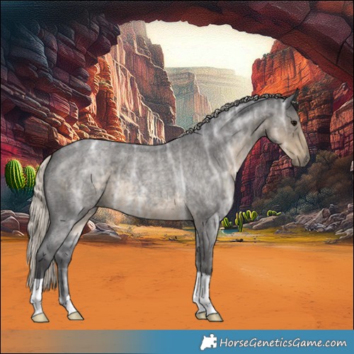 Horse Color:Silver Smoky Blue Ice Roan 