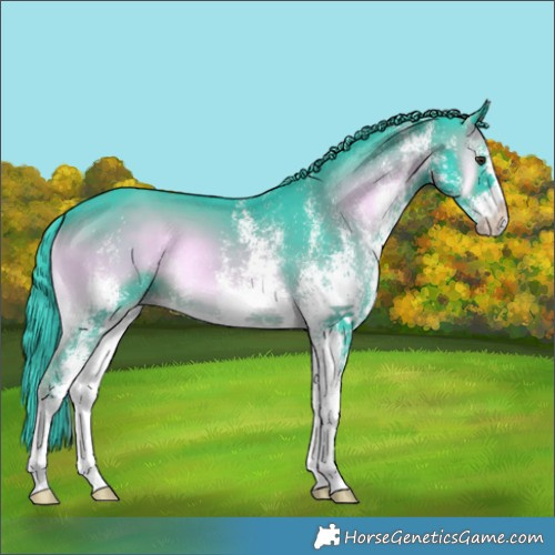 Horse Color:Watercolor White Spotted Liver Red Onyx 