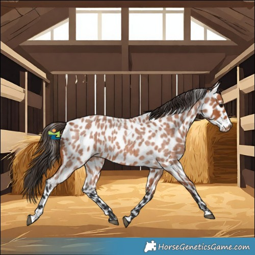 Horse Color:Bay Roan Leopard 