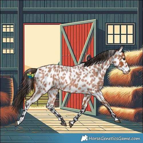 Horse Color:Bay Roan Appaloosa 