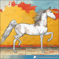 Horse Color:Silver Buckskin Splash Tobiano Varnish Rabicano 