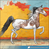Horse Color:Brown Ice Tobiano 