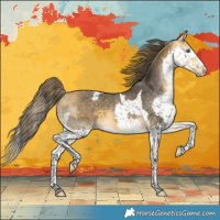 Horse Color:Buckskin Splash Tobiano Varnish 