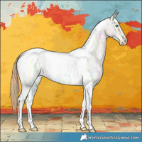 Horse Color:Nacre Smoky Blue Ice Roan Pearl Tobiano