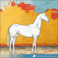 Horse Color:Watercolor Red Roan Splash Tobiano Varnish 