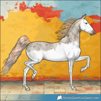 Horse Color:Gray Watercolor Red Ice Roan Splash Rabicano 