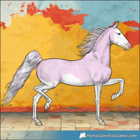 Horse Color:Watercolor Gold Cream Champagne Roan Splash 