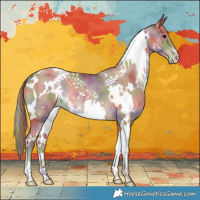 Horse Color:Nacre White Spotted Black Pearl 
