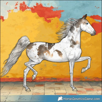 Horse Color:Gray White Spotted Silver Buckskin Splash Tobiano Varnish