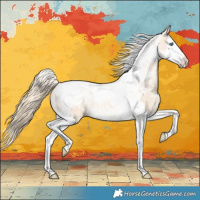 Horse Color:Perlino Splash Tobiano
