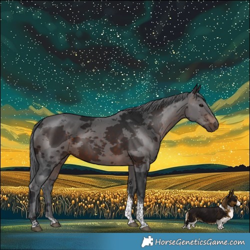 Horse Color:Brown Merle Tobiano