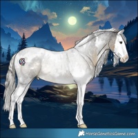 Horse Color:White Spotted Silver Smoky Blue Roan Mushroom Splash 