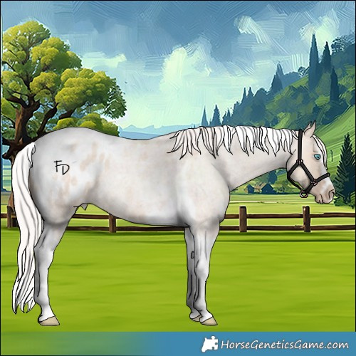 Horse Color:Silver Amber Champagne Roan Dun Splash Tobiano Frame Appaloosa Rabicano 