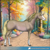Horse Color:Painted Watercolor Chocolate Palomino Splash 