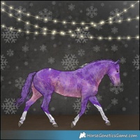 Horse Color:Watercolor Brown Merle Tobiano Rabicano 