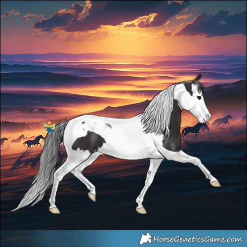 Horse Color:Smoky Black Splash Tobiano 