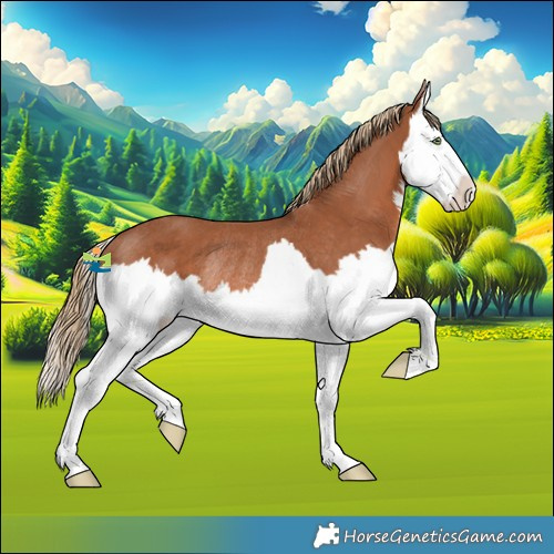 Horse Color:Chestnut Splash Rabicano 