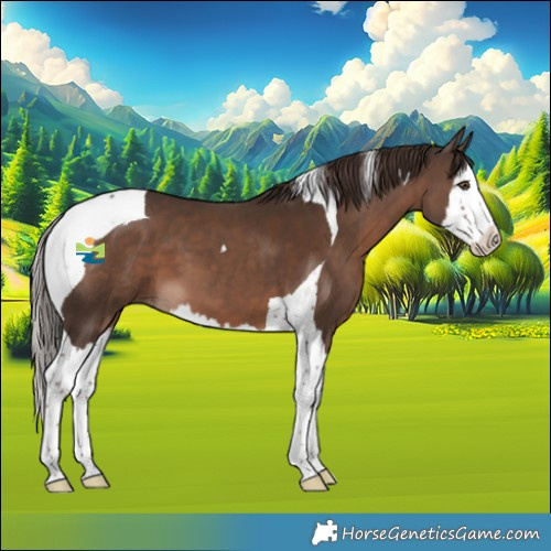 Horse Color:Liver Chestnut Splash Tobiano 