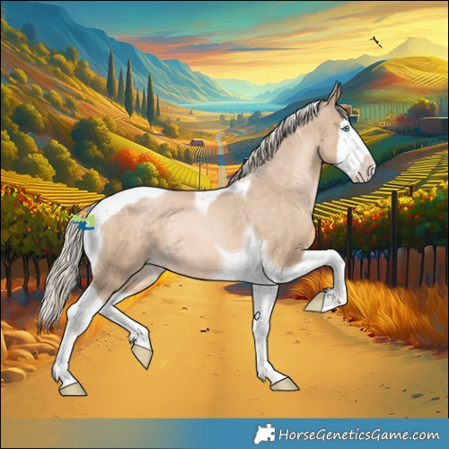 Horse Color:Chocolate Palomino Pearl Splash Tobiano Rabicano 