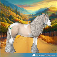 Horse Color:Chocolate Palomino Pearl Splash Tobiano Rabicano