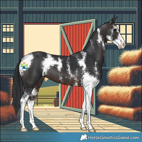 Horse Color:Brown Sabino 