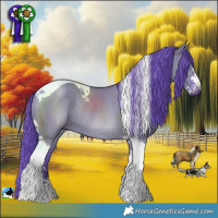 Horse Color:Watercolor Grullo Sabino Tobiano Rabicano 