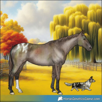 Horse Color:Liver Red Dun Varnish Brindle 