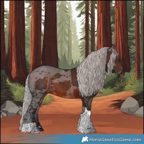 Horse Color:Silver Brown Merle Tobiano 
