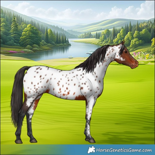 Horse Color:Brown Appaloosa Rabicano 