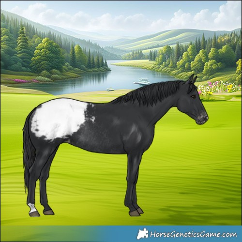 Horse Color:Black Appaloosa Rabicano