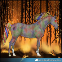 Horse Color:Painted Nacre Silver Smoky Black 