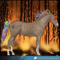 Horse Color:Painted Silver Smoky Black 
