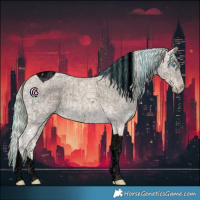 Horse Color:Void Painted Smoky Creme Ice Tobiano