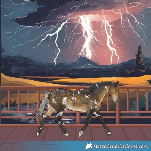 Horse Color:White Spotted Silver Buckskin 