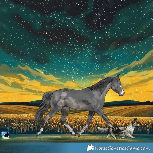 Horse Color:Black Merle 