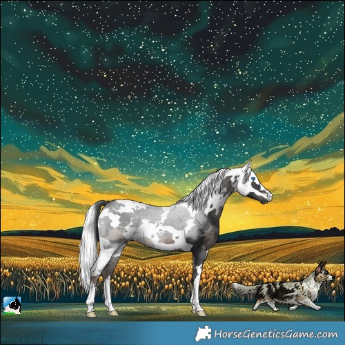 Horse Color:Black Harlequin Merle 