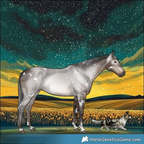 Horse Color:Gray White Spotted Bay Merle 
